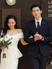 Groom's Wedding Suit, Men's Slim-Fit Business Formal Suit, Men's Korean-Style British-Style Groomsmen's Three-Piece Suit