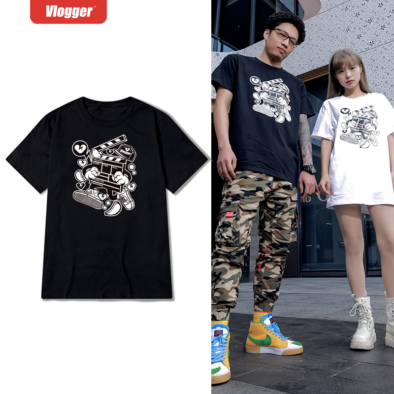 Field Scoreboard Photographic Print Pure Cotton Short Sleeves 100 Hitch Retro Male And Female National Tide Beating Undershirt Youth T-Shirt Chen Wenjian