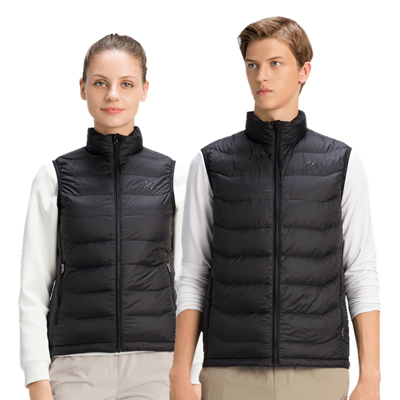TECTOP explores outdoor autumn and winter new feather vest men and women thin warm coat beat bottom-up