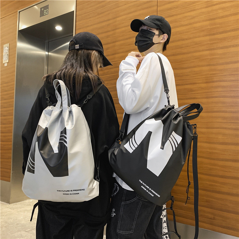 Bunmouth Pumping Rope Basketball Bag Large Capacity Double Shoulder American Fitness Bag Sports Training Bag Student Football Shoes Bag Ball Bag