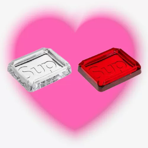 Supreme Transparent Glass Ashtray Obsossed Glass Ashtray Big Logo Gift 20SS 20SS