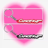 Supreme20FW KeyChain Futura логотип для ключей резиновой травы письма Trend Trend подвеска