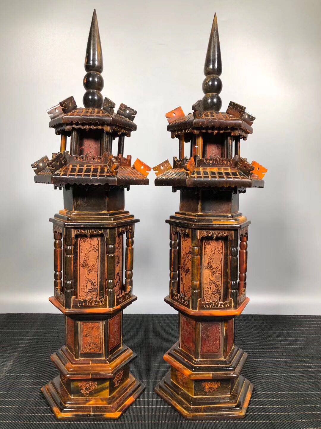 A pair of horns and a pair of the other