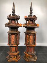 Horns Buddha Pagoda pair