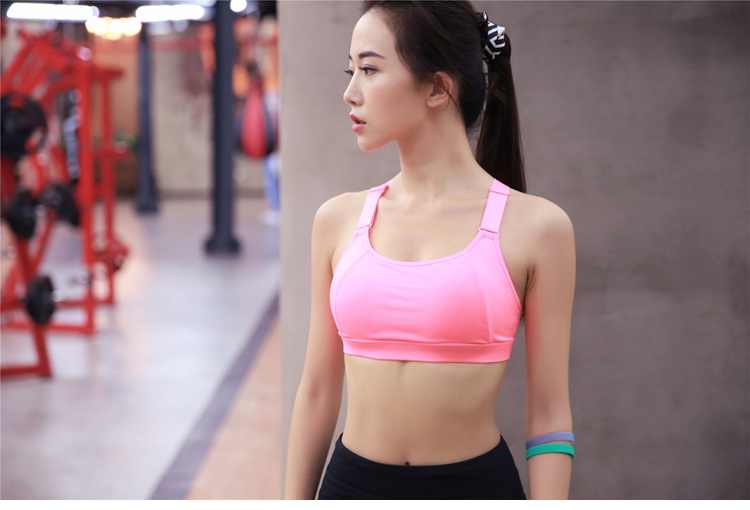 Màu sắc thể thao 1010 làm đẹp lưng áo ngực thể dục rỗng đồ lót yoga chạy nhanh khô điều chỉnh sốc áo ngực nữ - Đồ lót thể thao áo lót thể thao