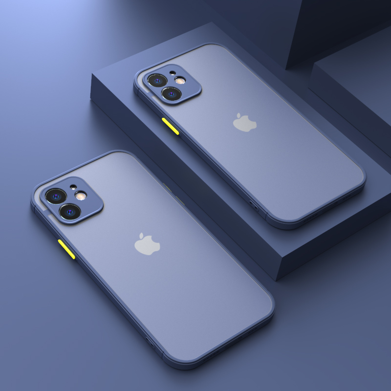Suitable for iPhone 12 Phone Cases, Apple 12 Pro Max Protective Cover, 12 Personalized Creative Apple 12 Mini Full-Cover Anti-Drop Trendy Brand for Men and Women, iPhone 12 Matte Silicone New Model