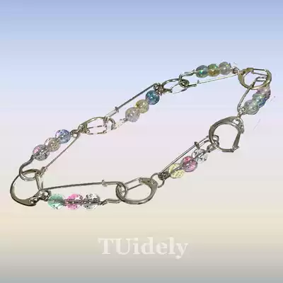 TUidely original design Japanese glazed beads ring iron necklace choker choker men and women