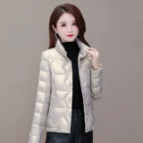 Элитный бархатный короткий приталенный пуховик, утиный пух, 2021 года, увеличенная толщина, подходит для подростков, в западном стиле