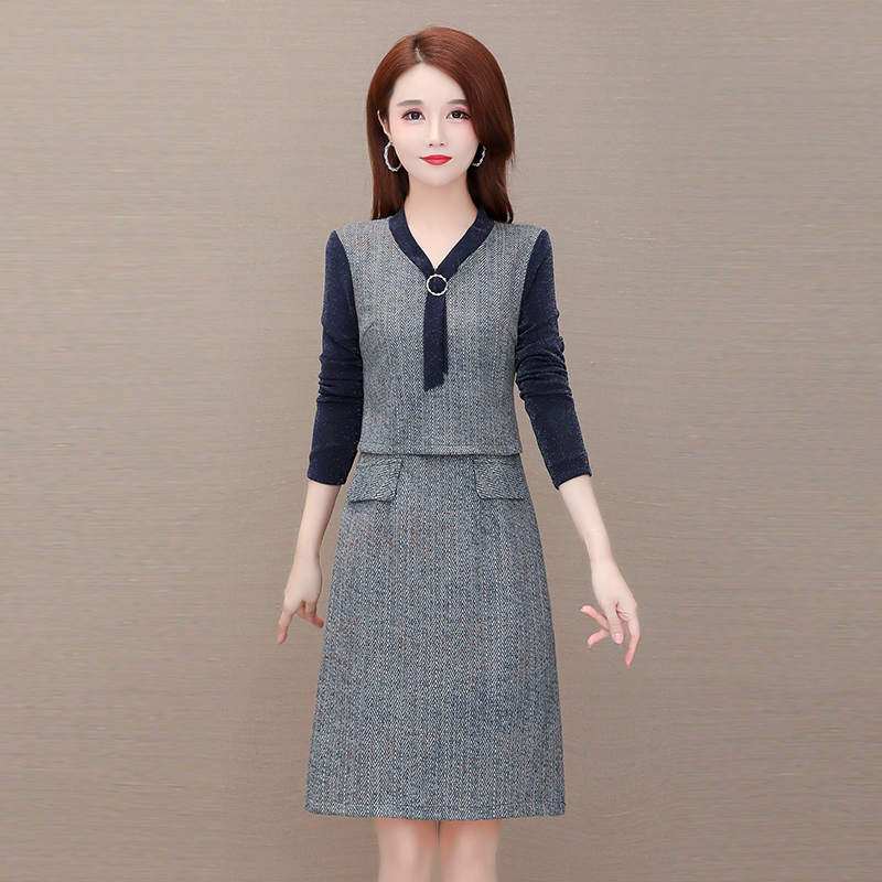 Chỉ Size L Sale Sốc: Váy thời trang nữ thu đông cả set 2 món