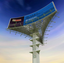 Highway large steel structure single column Billboard outdoor anti-aircraft gun advertising tower custom design and installation