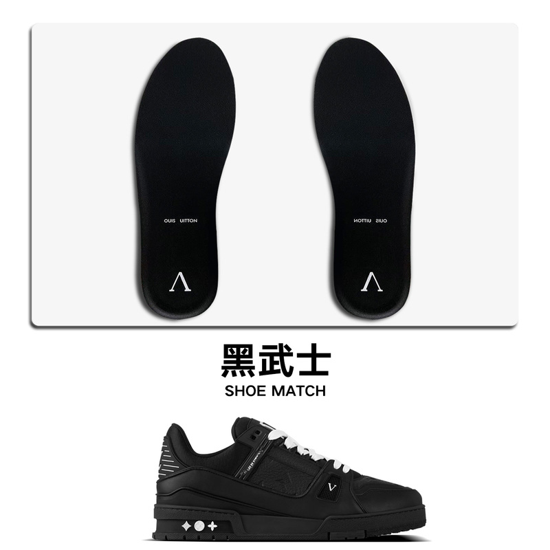 Autumnlai Genuine Insoles Are Suitable for Lv Trainer Series Black Warrior White Samurai Original Black and White Insoles
