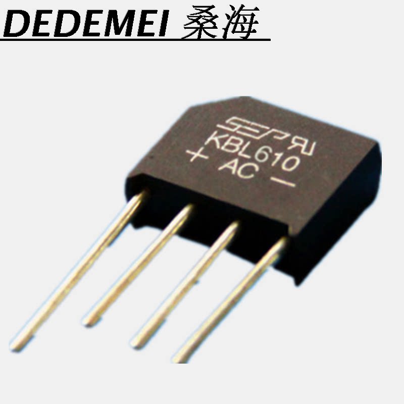 The new KBL610 bridge rectifier 1000V 6A DIP-4 straight plug 6A bridge KBL610 bridge heap