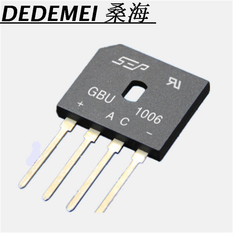 GBU1006 10A 600V 600V flat bridge rectifier bridge stack SEP brand new original flat-footed plug-in