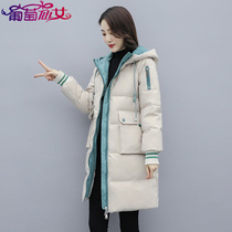 Winter cotton-padded womens long cotton-padded clothes 2021 New Korean version of Joker down cotton padded jacket womens casual coat tide