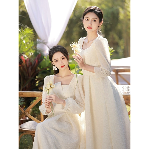 Платье подружки невесты, зимний демисезонный лонгслив, коллекция 2023, цвета шампанского, по фигуре, для подружки невесты