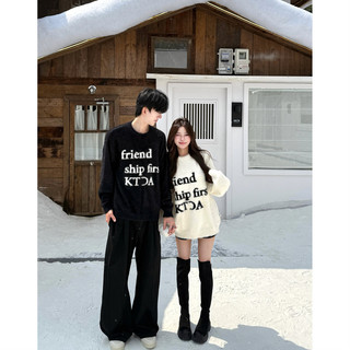 情侣装秋冬2025新款ins超火毛衣男女韩版宽松法式针织衫外套潮牌