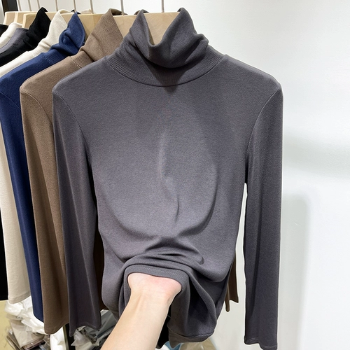 Осенний приталенный приятный телу черный лонгслив, в западном стиле