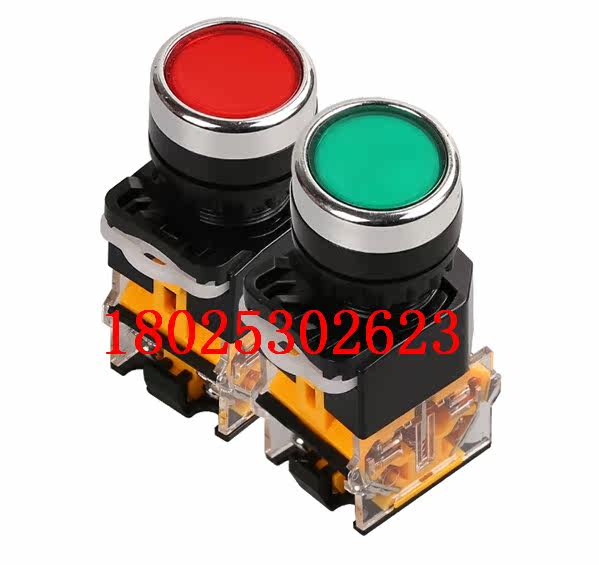 Yangtze River Jiangyin LA38-11DS with lamp Self-lock button 11DT with lamp flat button with electric light switch 380V220V