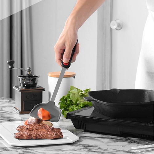 Силиконовая шпала красная точка кухонная посуда пищевая посуда -Редакция ручка из нержавеющей стали устойчиво