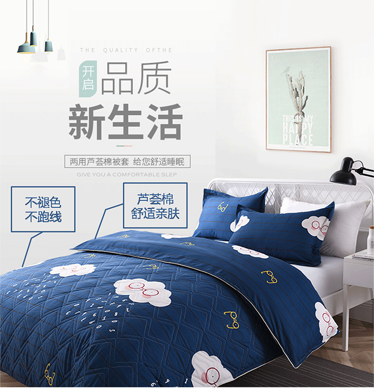 Quilt bộ sinh viên nội dung đơn nữ ký túc xá Đại học cho trẻ em bông đôi giường 2.0m dày mùa đông nước ấm máy giặt - Quilt Covers 	ruột chăn phao	