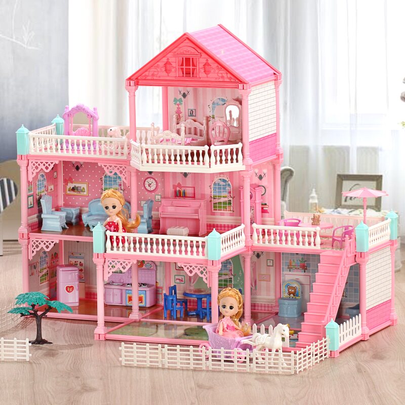 Castle Villa Toy House Princess Doll House Mansion 367-year-old girl over home birthday gift girl