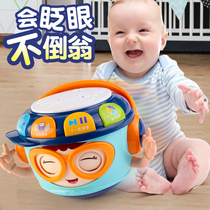 Tumbler toy 0-1 year old baby puzzle music hand beat drum 6-7-8-9-month-old infants and young children can move with sound