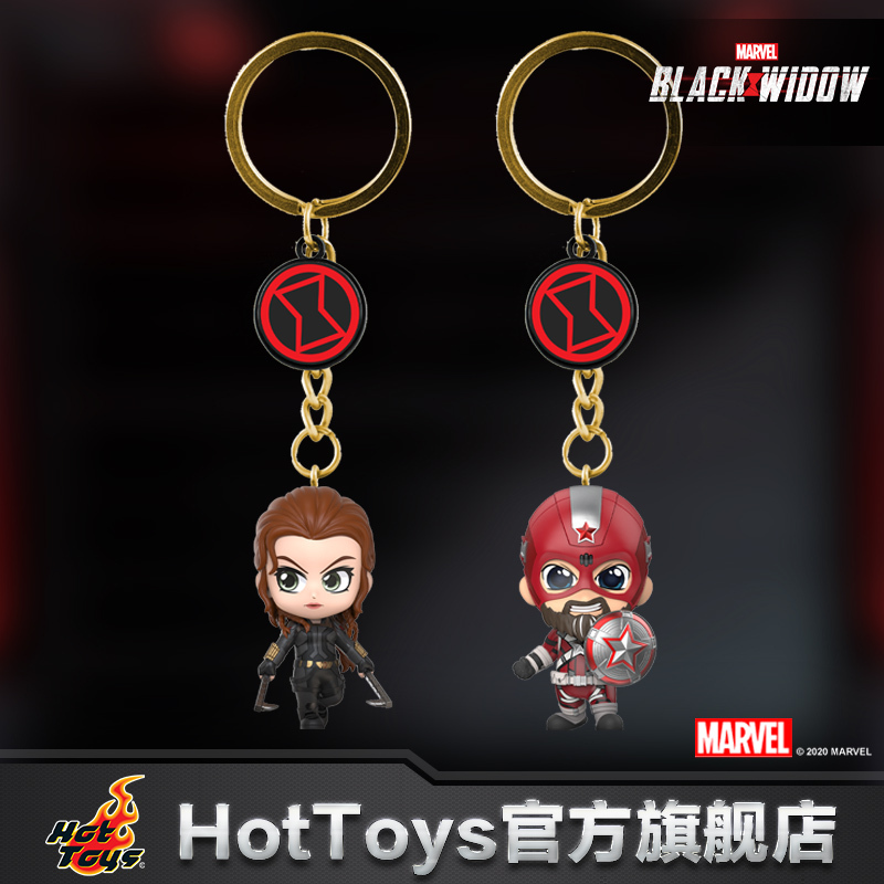 Hottoys Black Widow Red Guardian Cosbaby Collectible Figure Keychain Pendant Toy