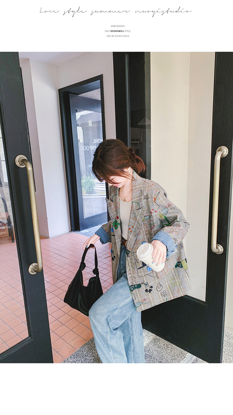 Цветной осенний дизайнерский пиджак классического кроя, тренд сезона, оверсайз 