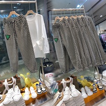 Stock Explosive Sports Pants Woman 2022 Spring Summer New Harun Pants Bunn Pants CHESSBOARD GRID PRINTED CASUAL WEAR PANTS