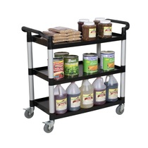 CURTA enhanced three-layer dining cart hotel restaurant transfer collection cart plastic service trolley