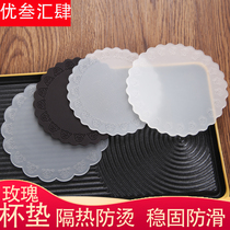 9CM coaster tea ceremony Tea Cup cushion silicone soft rubber ins Wind coaster non-slip hotel tea cup cushion cup holder tea table coaster