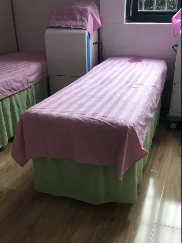 Bông làm đẹp khăn trải giường làm đẹp thẩm mỹ viện massage đặc biệt massage giường trắng tinh khiết với lỗ tấm