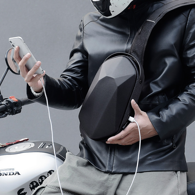 Vichil Chest Bag Male Tide Card Casual Korean Version 2021 New Men's Slanted Satchel Bag Hardshell Locomotive Bag Single Shoulder