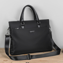 Fadelo Mens Handbag Horizontal Casual Oxford Cloth Briefcase Mens Business Lightweight Simple Document Computer Bag