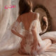 ງາມເລິກ V wedding dress ເຈົ້າສາວໃສ່ see-through sexy pajamas midnight charm sexy ຮູຂຸມຂົນ