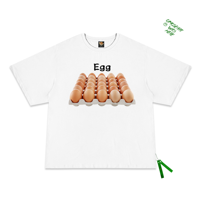 2021 Trendy Men's T-Shirt ins Super Popular Realistic Egg Lazy Style Loose Drop Shoulder Short Sleeve Top Couple Style 2021 Trendy Men's T-Shirt ins Super Popular Realistic Egg Lazy Style Loose Drop Shoulder Short Sleeve Top Couple Style