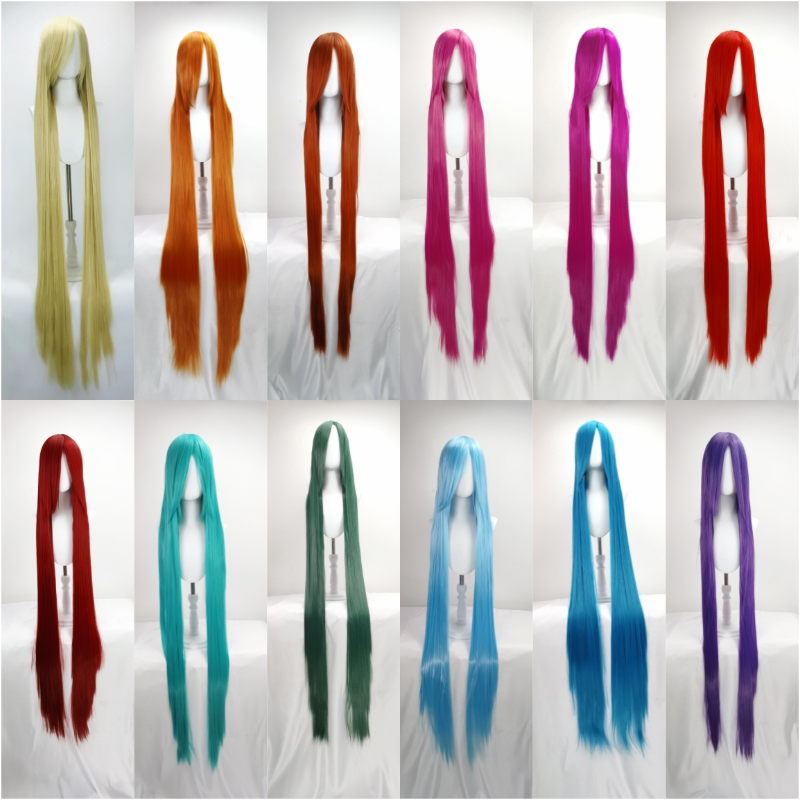 Long Bangs Available in Multiple Colors 1.5m Long Straight Versatile Cosplay Wig 150cm Colorful Extra-Long Hair Wig for Female Styling