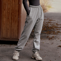 AlphaGym to create waist hip ratio loose short velvet sports pants women Europe and America ins Net red trend loose pants Spring