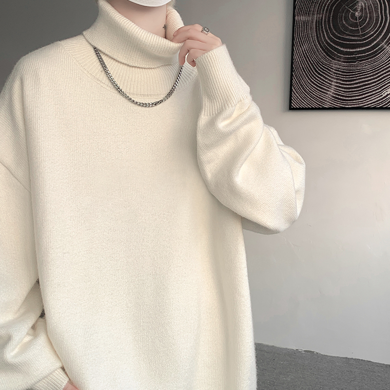 Tall Men's Extra-Long Sweater, Turtleneck, Lazy Style, Extra Large Size, Loose Knitwear, Autumn and Winter Style, Inner Layering Shirt Tall Men's Extra-Long Sweater, Turtleneck, Lazy Style, Extra Large Size, Loose Knitwear, Autumn and Winter Style, Inner Layering Shirt