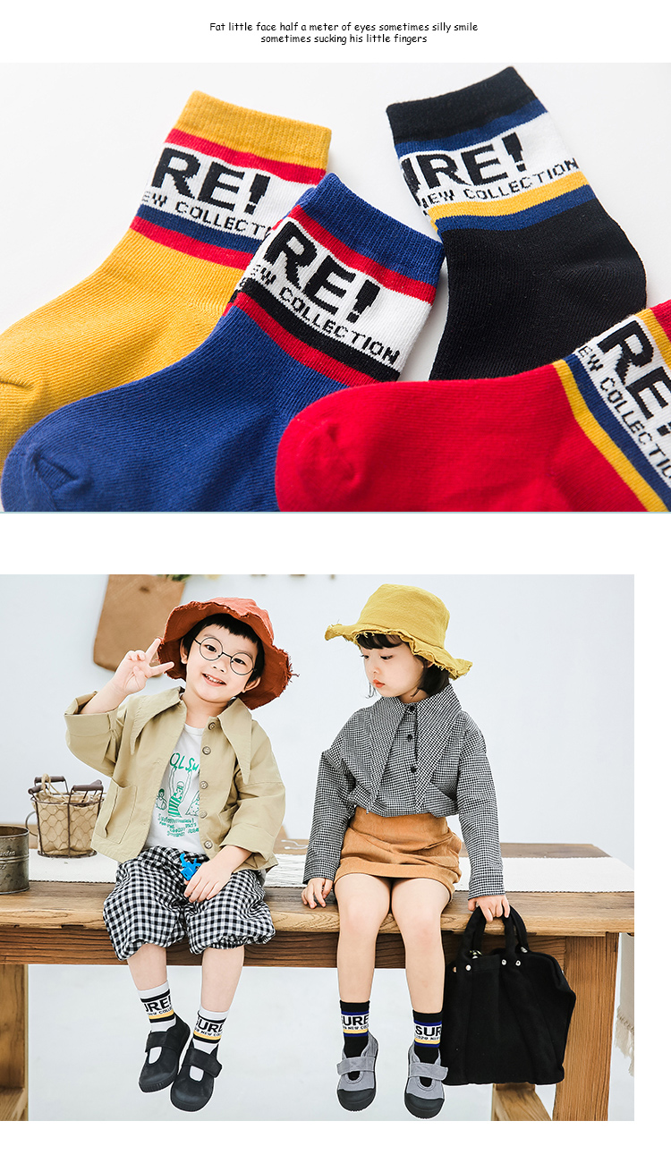 Vớ trẻ em cotton mùa thu và mùa đông ở bé trai lớn bé gái và bé gái trong vớ vớ 1-3-5-7-9-12 tuổi vớ dài cho bé gái