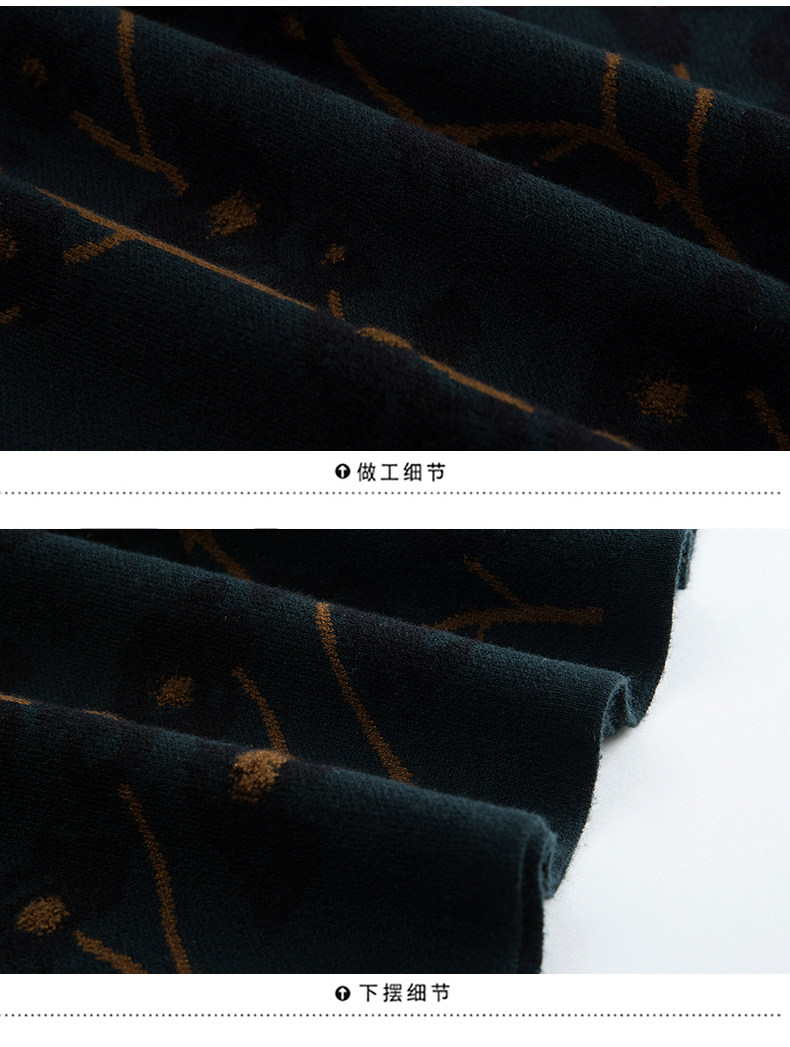 Шерстяное платье, длинное трикотажное платье, свитер, в западном стиле, средней длины, для среднего возраста 例韵 