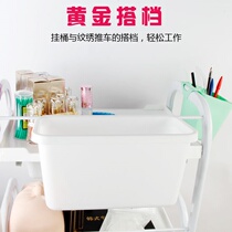 Beauty salon special cart small trash can wall-mounted debris collection bucket kitchen household study paper basket hanging