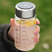 Soymilk Cup home portable take-out Glass Milk Cup carry a water cup with ML scale for breakfast