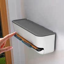 Straw storage box chopsticks basket pressing wall-mounted business household creative dust-proof milk tea shop put chopsticks drain personality