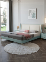 Cloth Art Bed Modern Minimalist Master Bedroom double bed 1 8 m Nanotech bunk bed Nordic light and luxurious high box storage bed