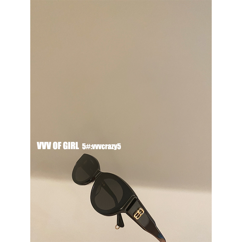 VV OF GIRL cool GIRL close eyes into daily concave shape B prepared cat eye sunglasses sunglasses