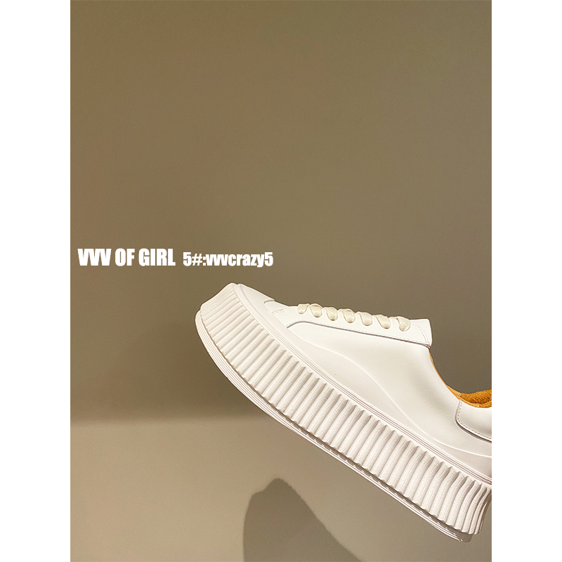 VVV OF GIRL heightened casual Joker white shoes women's platform shoes biscuit shoes