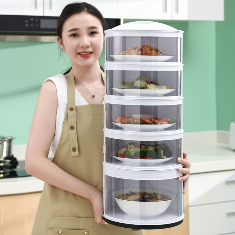 Insulation dish cover household dustproof multi-layer winter leftover food table cover dish cover can be heated meal cover artifact