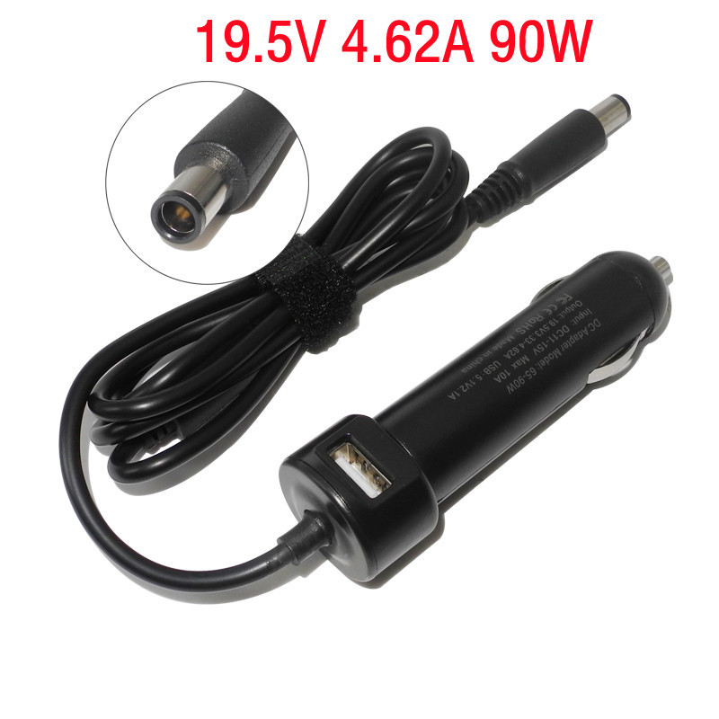 Dell E74200 E7440 N4010 N4030 19.5V4.62A Power Adapter 90W Car Charger