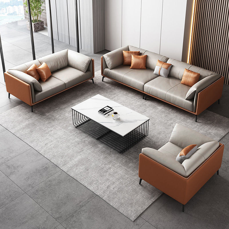 Office Sofa Brief Modern Business Hospitality Talks Office Guest Sofa Tea Table Combo Suit Trio